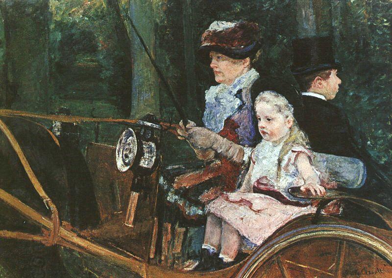 Mary Cassatt Woman and Child Driving oil painting picture